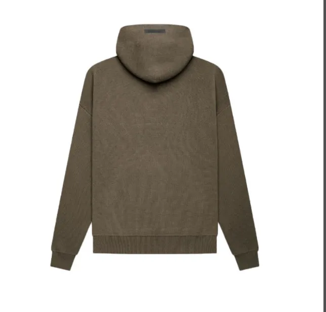 Fear of God Essentials FOG FW21 Knit Pullover Solid Color Letter Logo Knitted Hoodie Sweater Grey Green Grey Brown Turmeric S M L XL