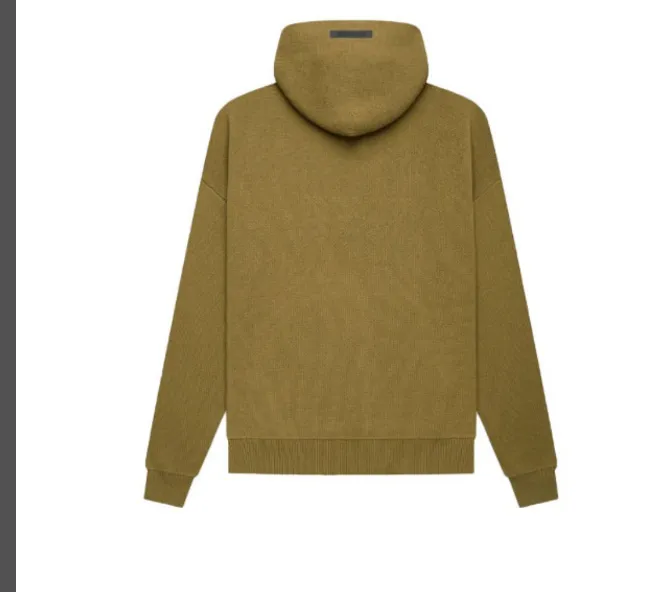 Fear of God Essentials FOG FW21 Knit Pullover Solid Color Letter Logo Knitted Hoodie Sweater Grey Green Grey Brown Turmeric S M L XL