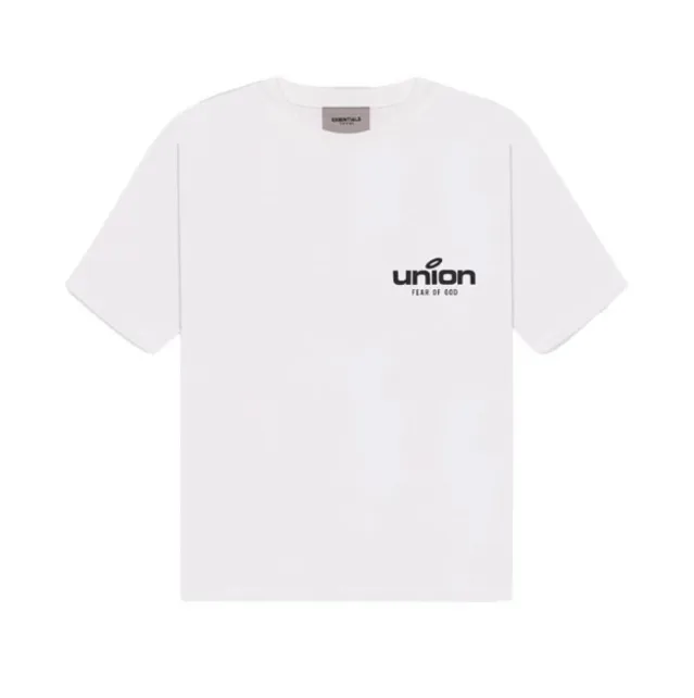 Fear of God Essentials x Union LA FOG Collaboration FW21 Vintage Tee Letter Logo Printed Short Sleeve T-shirt Black Green White Tea Green S M L XL