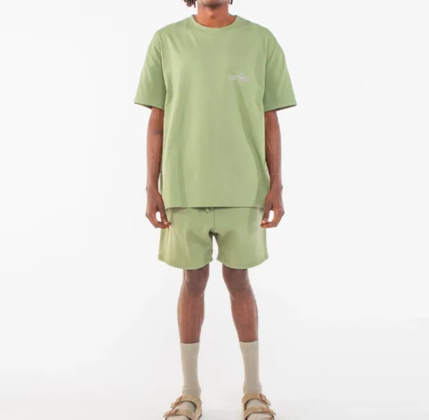 Fear of God Essentials x Union LA FOG Collaboration FW21 Vintage Tee Letter Logo Printed Short Sleeve T-shirt Black Green White Tea Green S M L XL