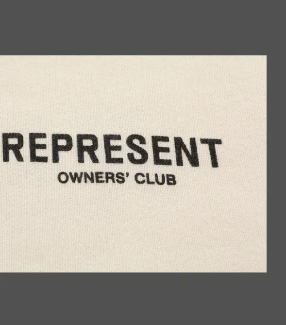 REPRESENT OWNERS CLUB Simple Letter Logo High Street Hoodie Black Warm White Colorful Blue S-XL