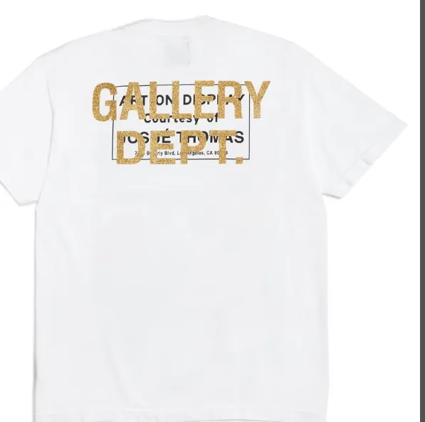 GALLERY DEPT Quantum Tee Graffiti Printed Short sleeved T-shirt White S-XL