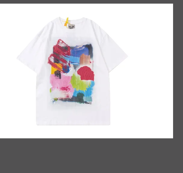 GALLERY DEPT Quantum Tee Graffiti Printed Short sleeved T-shirt White S-XL