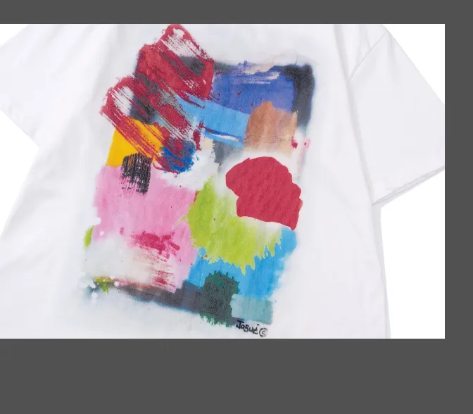 GALLERY DEPT Quantum Tee Graffiti Printed Short sleeved T-shirt White S-XL