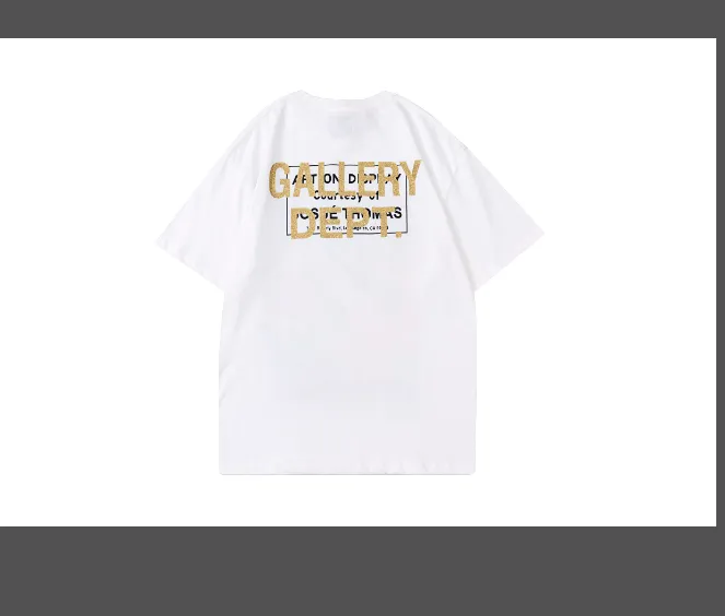 GALLERY DEPT Quantum Tee Graffiti Printed Short sleeved T-shirt White S-XL