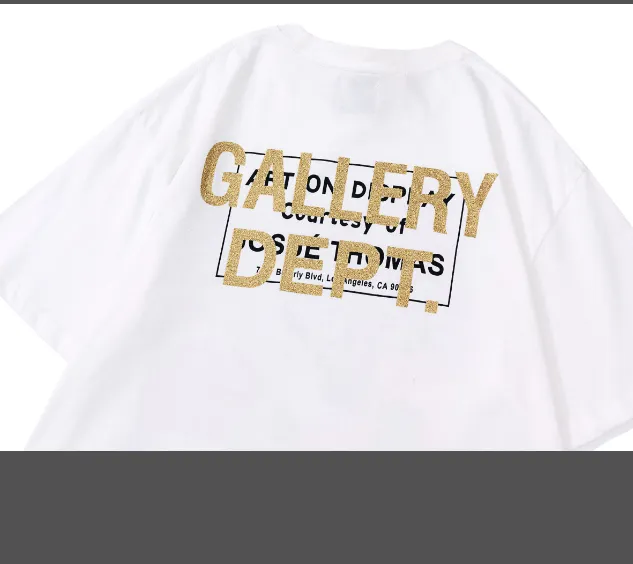 GALLERY DEPT Quantum Tee Graffiti Printed Short sleeved T-shirt White S-XL