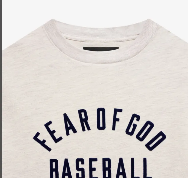 FEAR OF GOD 7th Season Main Line FOG High Street Vintage Plush Printed Short Sleeve Premium Grey Cement White Black S-XL