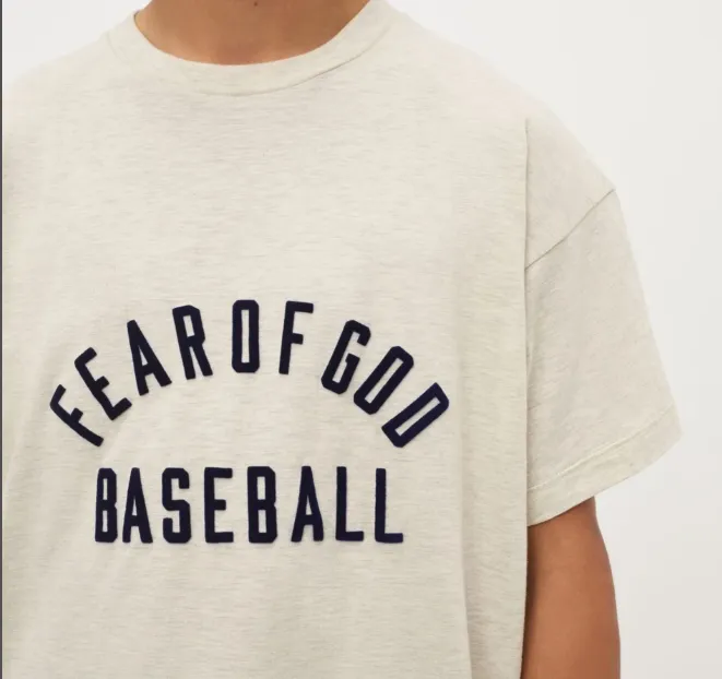 FEAR OF GOD 7th Season Main Line FOG High Street Vintage Plush Printed Short Sleeve Premium Grey Cement White Black S-XL