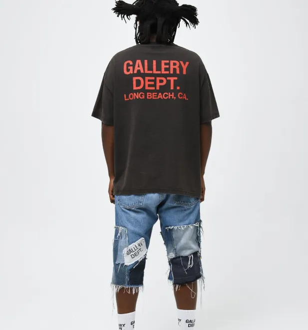 GALLERY DEPT I'm Sad vintage Tee vintage vintage letter printed short sleeved T-shirt washed black S M L XL