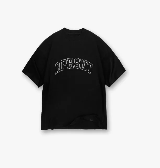 REPRESENT SS22 RPRSNT T-SHIRT Letter Embroidered Round Neck Short Sleeve T-shirt Black Retro White S M L XL