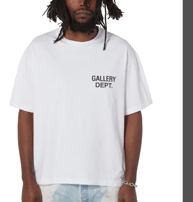 Gallery Depot. Classic Souvenir Tee Classic Logo Printed Retro Trendy Round Neck Short Sleeve T-shirt Black White Rice Apricot Sky Blue Fruit Green Deep Green S M L XL