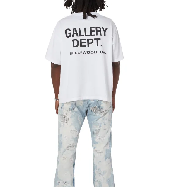 Gallery Depot. Classic Souvenir Tee Classic Logo Printed Retro Trendy Round Neck Short Sleeve T-shirt Black White Rice Apricot Sky Blue Fruit Green Deep Green S M L XL