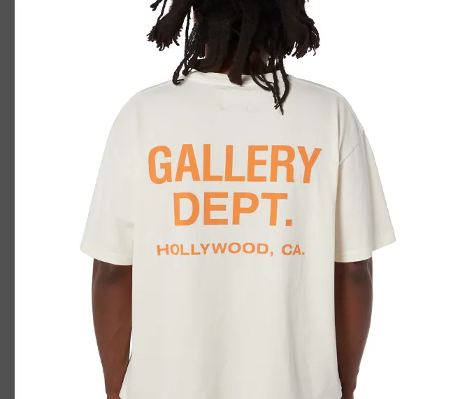 Gallery Depot. Classic Souvenir Tee Classic Logo Printed Retro Trendy Round Neck Short Sleeve T-shirt Black White Rice Apricot Sky Blue Fruit Green Deep Green S M L XL