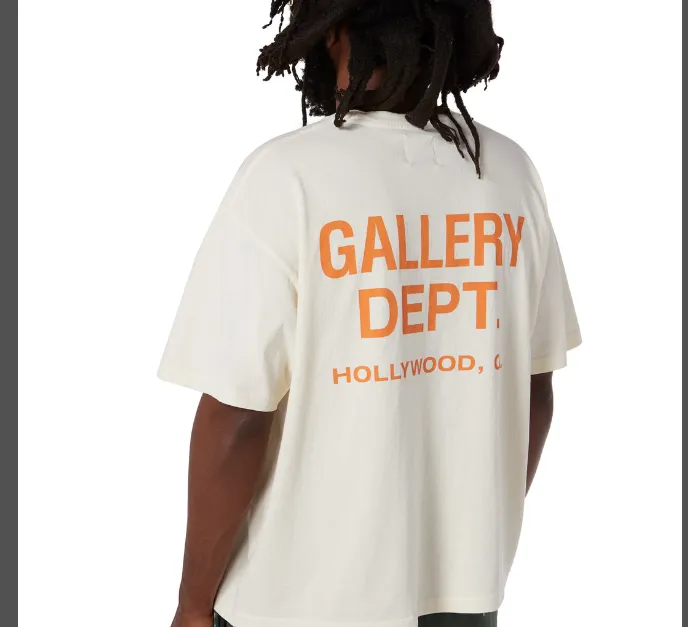 Gallery Depot. Classic Souvenir Tee Classic Logo Printed Retro Trendy Round Neck Short Sleeve T-shirt Black White Rice Apricot Sky Blue Fruit Green Deep Green S M L XL