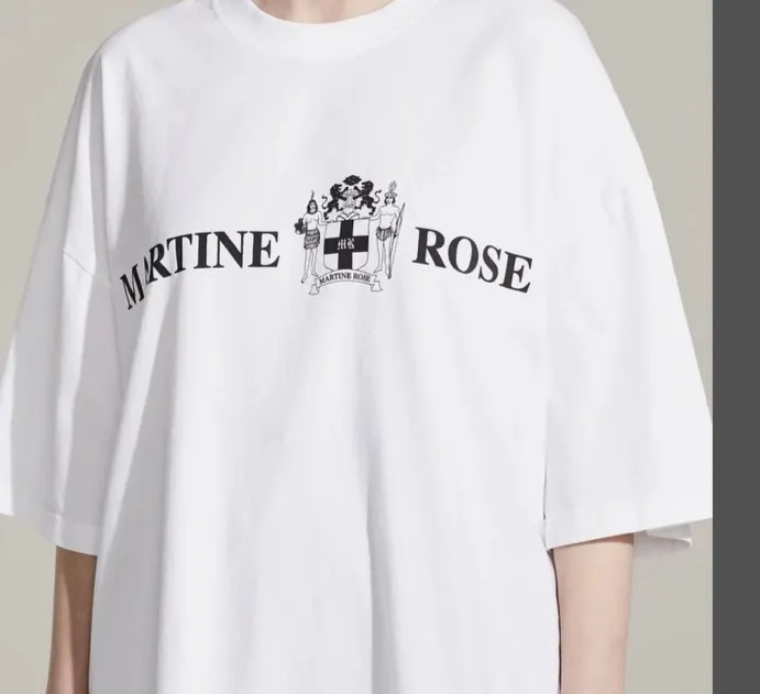 Martine Rose Portrait Letter Logo Printed Short sleeved T-shirt Black and White S-XL