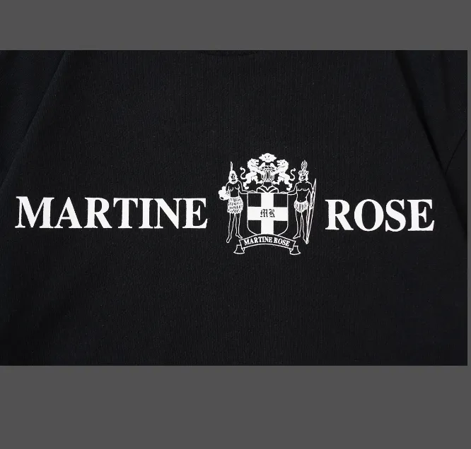 Martine Rose Portrait Letter Logo Printed Short sleeved T-shirt Black and White S-XL