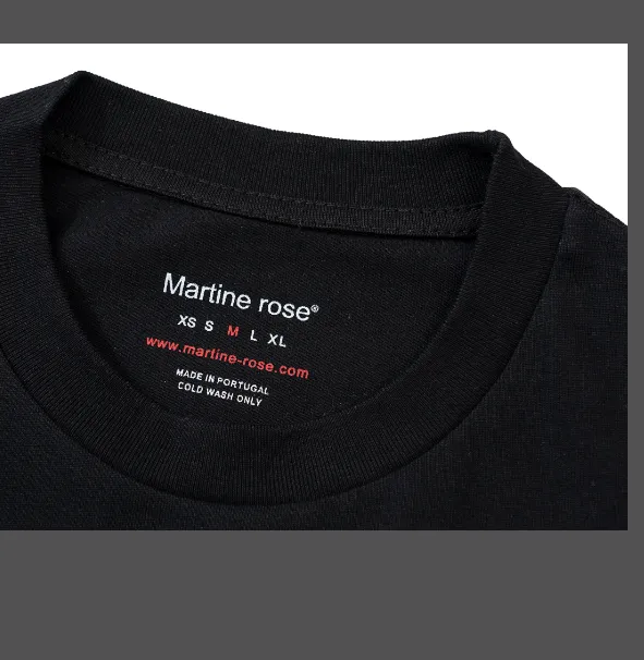 Martine Rose Portrait Letter Logo Printed Short sleeved T-shirt Black and White S-XL