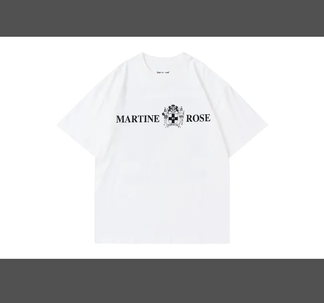 Martine Rose Portrait Letter Logo Printed Short sleeved T-shirt Black and White S-XL