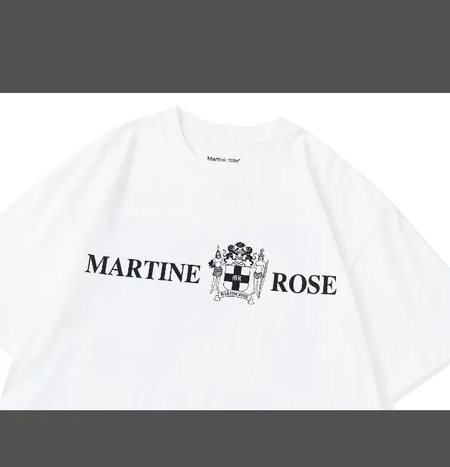 Martine Rose Portrait Letter Logo Printed Short sleeved T-shirt Black and White S-XL