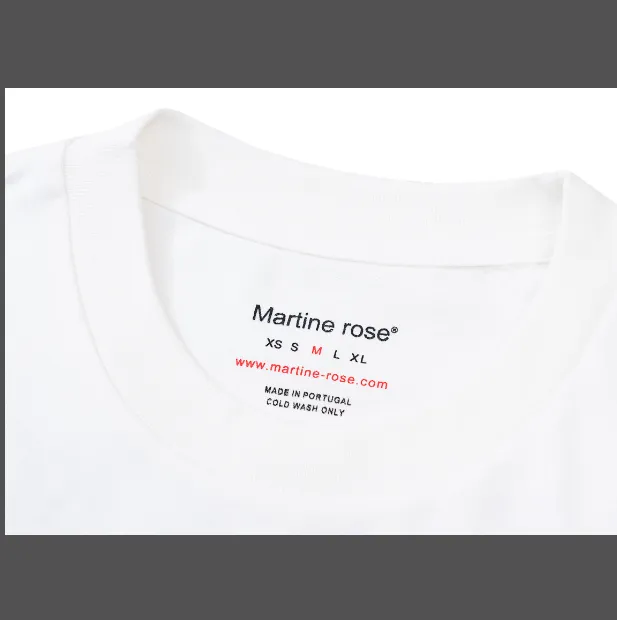 Martine Rose Portrait Letter Logo Printed Short sleeved T-shirt Black and White S-XL