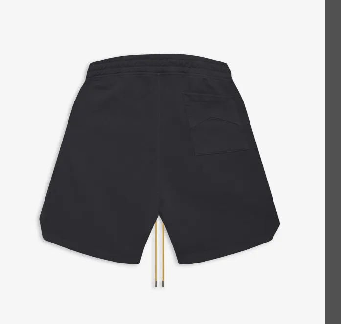 RHUDE Spring Summer Embroidered Logo Retro High Street Drawstring Shorts Apricot Light Blue Dark Green Black S-XL