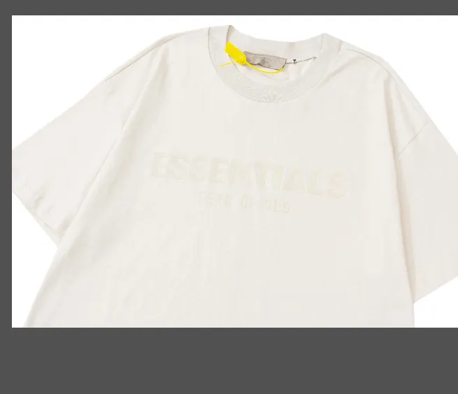 FEAR OF GOD ESSENTIALS TEE INNERSTECT 2021 Exhibition Limited Letter LOGO Short sleeved T-shirt Rice Gray Green S-XL