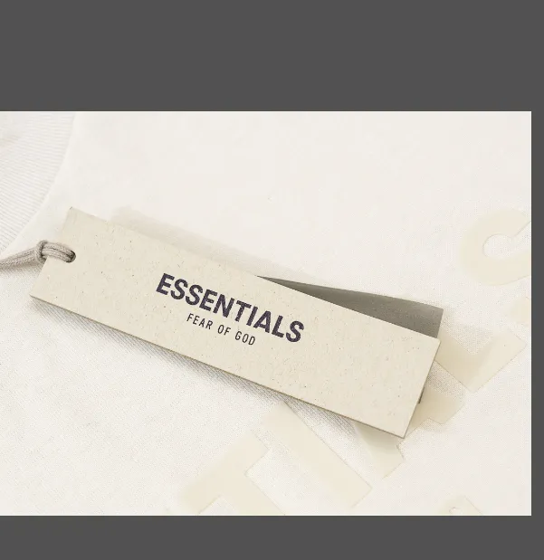 FEAR OF GOD ESSENTIALS TEE INNERSTECT 2021 Exhibition Limited Letter LOGO Short sleeved T-shirt Rice Gray Green S-XL