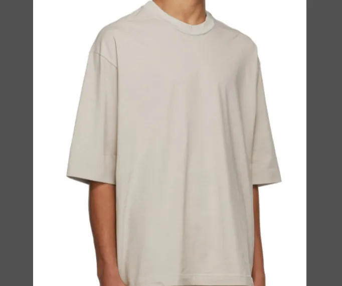 FEAR OF GOD 7th Clean Edition Wide Edge Sleeve Short Sleeve T-shirt in White and Black S-XL