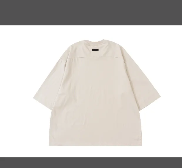 FEAR OF GOD 7th Clean Edition Wide Edge Sleeve Short Sleeve T-shirt in White and Black S-XL