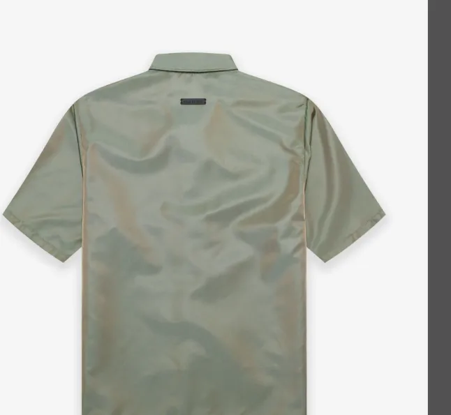 FEAR OF GOD Short Sleeve Nylon Shirt Two tone Color Change Nylon Colorful Short Sleeve Shirt Colorful Green Colorful Grey S-XL