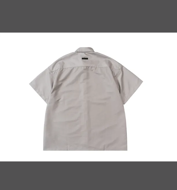 FEAR OF GOD Short Sleeve Nylon Shirt Two tone Color Change Nylon Colorful Short Sleeve Shirt Colorful Green Colorful Grey S-XL