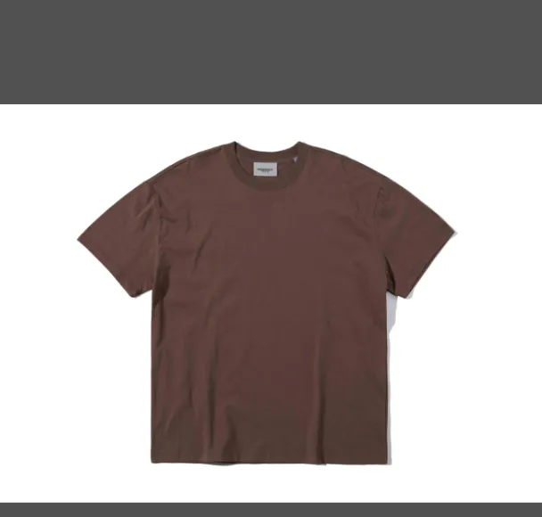 FEAR OF GOD 21SS ESSENTIALS Double Lined Back Silicone Letter Printed Short Sleeve T-shirt Black beige Medium Grey God Grey Brown Light Grey S M L XL