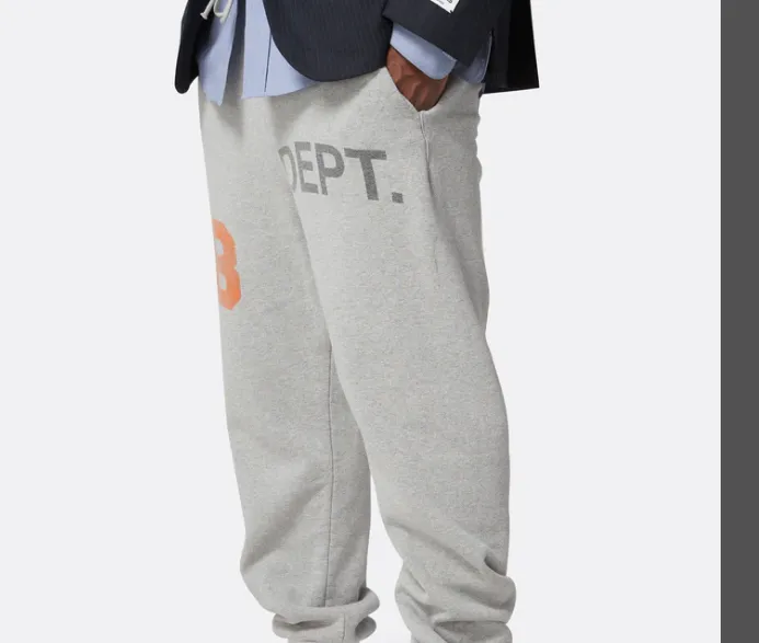 GALLERY DEPT Dept Logo 8 Sweatpants alphanumeric 8 printed elastic looped pants gray S-XL