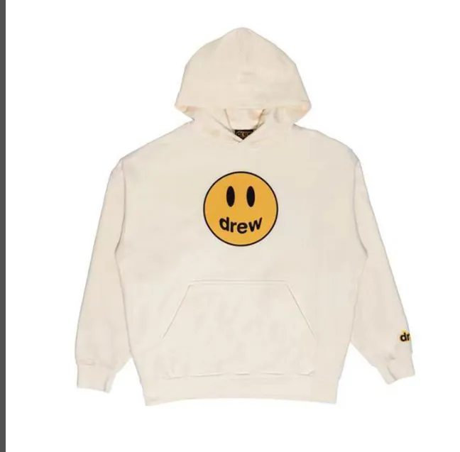 dream house 21 new color Mascot Hoodie Bieber same smiling face with plush hooded sweatshirt cream color blue black white yellow S M L XL