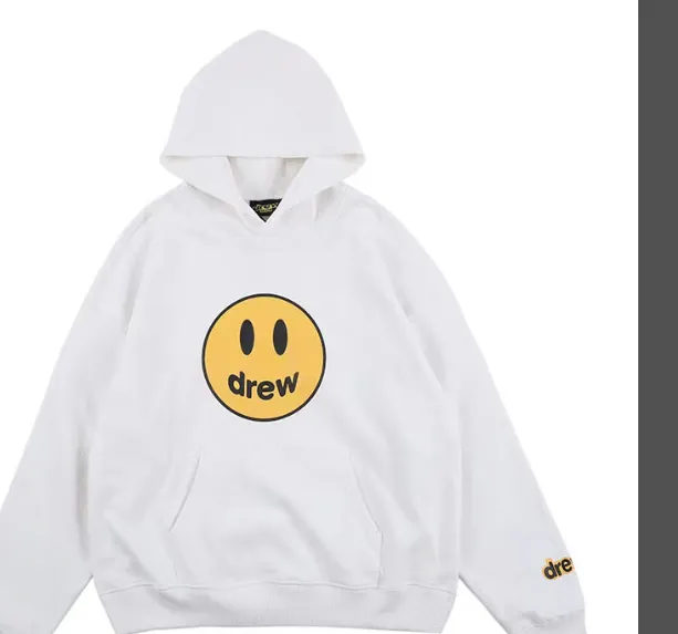 dream house 21 new color Mascot Hoodie Bieber same smiling face with plush hooded sweatshirt cream color blue black white yellow S M L XL