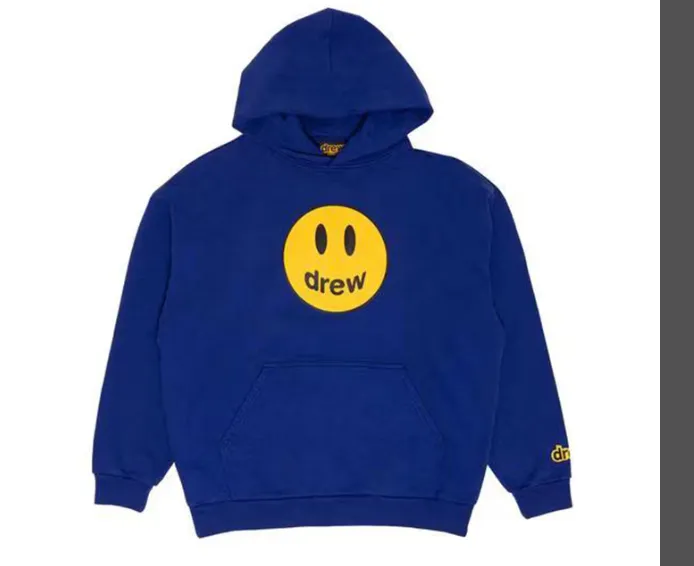 dream house 21 new color Mascot Hoodie Bieber same smiling face with plush hooded sweatshirt cream color blue black white yellow S M L XL