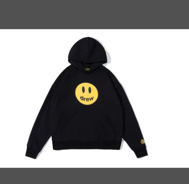 dream house 21 new color Mascot Hoodie Bieber same smiling face with plush hooded sweatshirt cream color blue black white yellow S M L XL