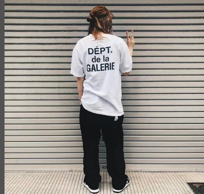 GALLERY DEPT. Basic High Street French Letter Making Vintage Washed Short Sleeve T-shirt Retro Grey Retro White S M L XL