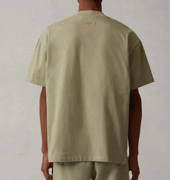 Fear Of God Essentials FOG 22ss Plush Small Logo Short Sleeve T-shirt Wheat Sea Foam Green S M L XL