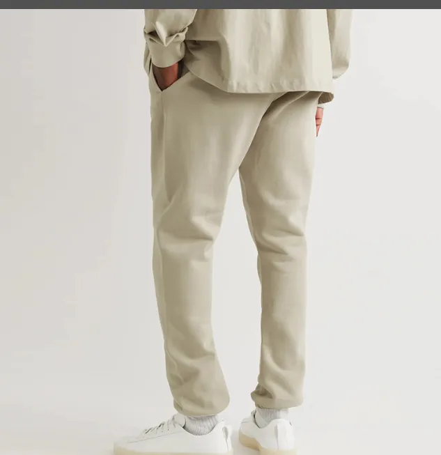 FOG FEAR OF GOD ESSENTIALS 22SS Double Line Logo Plush Printed Legged Pants Bathroom Pants Sea Foam Green Wheat S M L XL