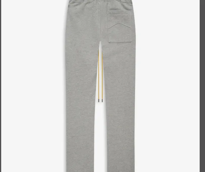 RHUDE Embroidered Slogan Logo Retro Drawstring Long Hair Hoop Pants Apricot Light Blue Flower Grey Black S-XL Size