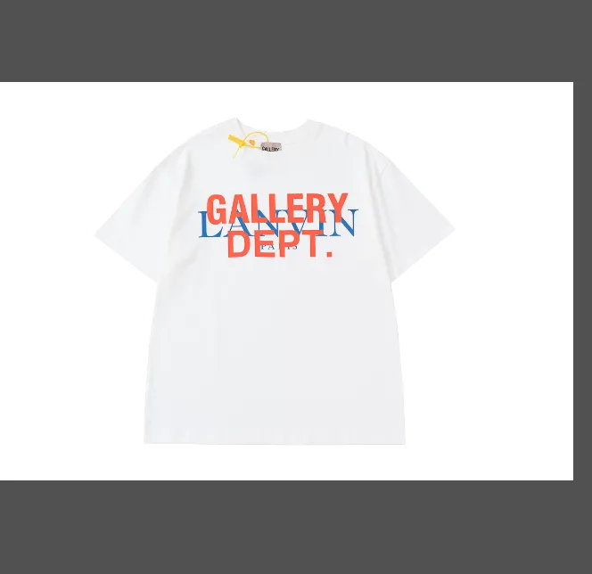 GALLERY DEPT × LANVIN TEE LOGO letter co branded short sleeved T-shirt in beige S-XL