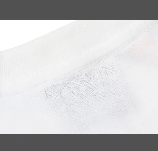 GALLERY DEPT × LANVIN TEE LOGO letter co branded short sleeved T-shirt in beige S-XL