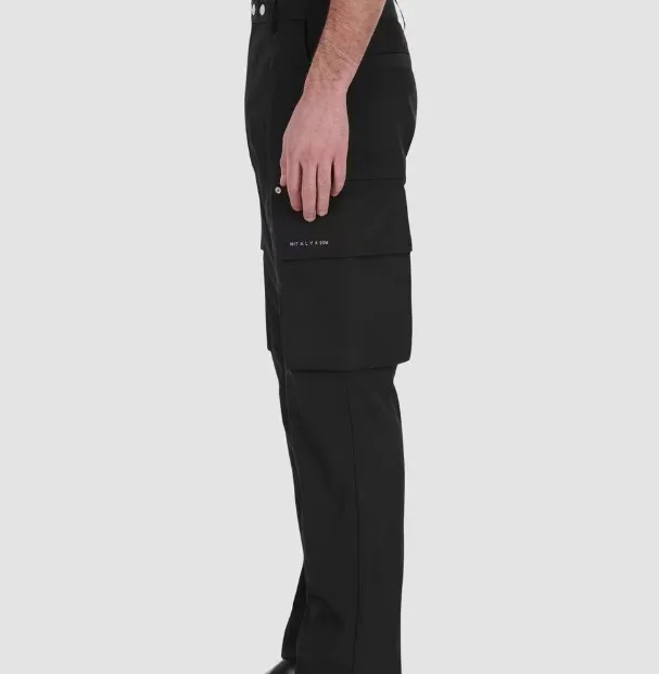 ALYX 1017 9SM workwear pocket metal buckle functional pants black S-XL size