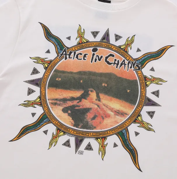 Alice in Chains vintage vintage washed vintage fashion brand short sleeved Jerry T-shirt size S-XL