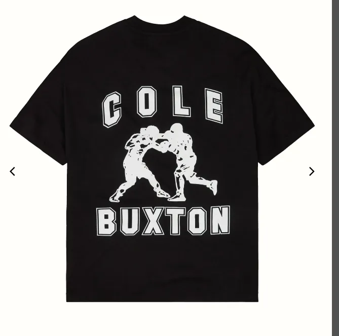 Cole Buxton Minimalist Boxing Slogan Printed Short sleeved T-shirt Black and White SMLXL Size