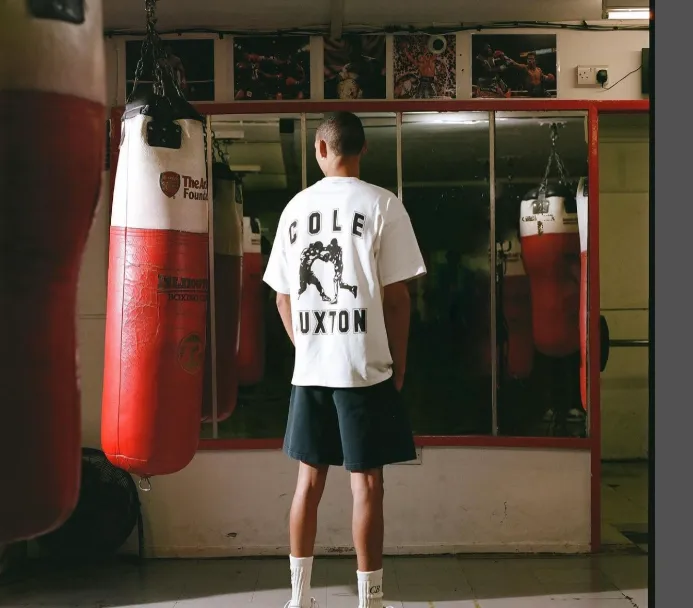 Cole Buxton Minimalist Boxing Slogan Printed Short sleeved T-shirt Black and White SMLXL Size