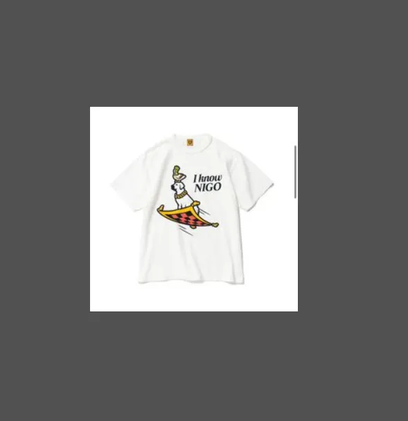 HUMAN MADE I Know NIGO Hip Hop Album Limited Edition Dog Duck Love Printed Bamboo Cotton Cylinder Short Sleeve T-shirt White S M L XL