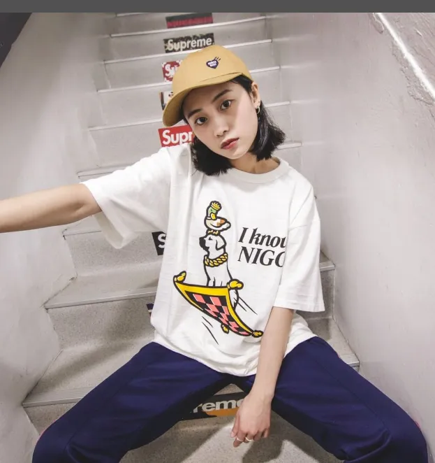 HUMAN MADE I Know NIGO Hip Hop Album Limited Edition Dog Duck Love Printed Bamboo Cotton Cylinder Short Sleeve T-shirt White S M L XL