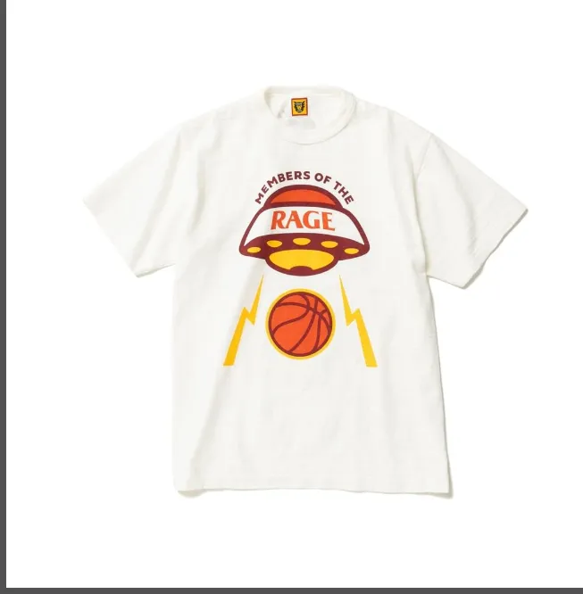 HUMAN MADE NBA All Star Limited Edition Accessory Kid Cudi Upper Body Basketball UFO Printed Bamboo Cotton Cylinder Short Sleeve T-shirt White S M L XL